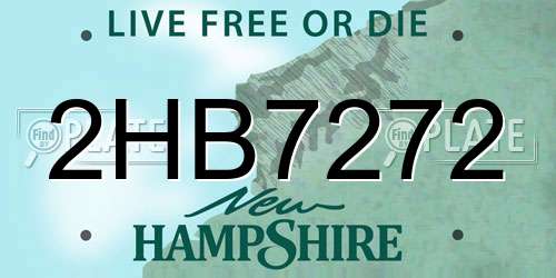 2HB7272 New Hampshire License Plate