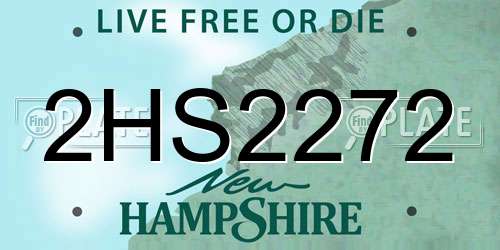 2HS2272 New Hampshire License Plate