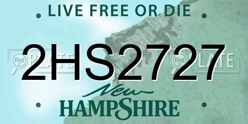 2HS2727 New Hampshire License Plate