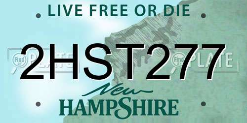 2HST277 New Hampshire License Plate