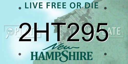 2HT295 New Hampshire License Plate