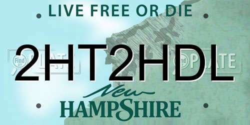 2HT2HDL New Hampshire License Plate