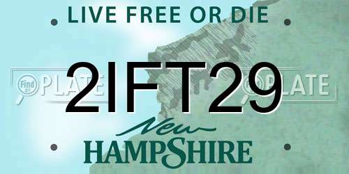 2IFT29 New Hampshire License Plate