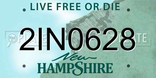 2IN0628 New Hampshire License Plate