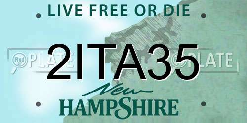 2ITA35 New Hampshire License Plate