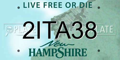 2ITA38 New Hampshire License Plate