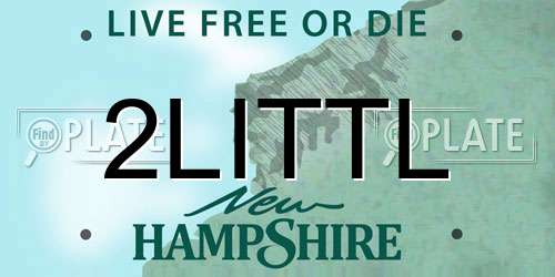 2LITTL New Hampshire License Plate