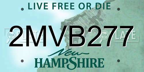 2MVB277 New Hampshire License Plate