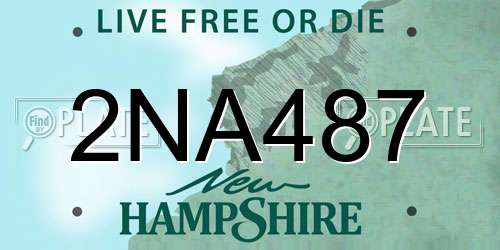 2NA487 New Hampshire License Plate