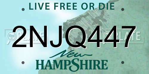 2NJQ447 New Hampshire License Plate