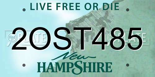 2OST485 New Hampshire License Plate