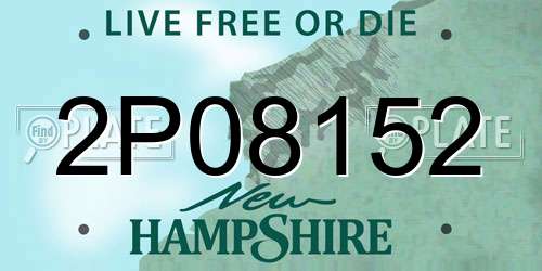 2P08152 New Hampshire License Plate