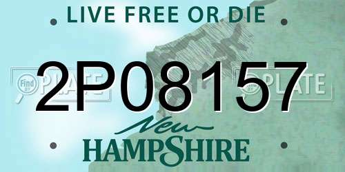2P08157 New Hampshire License Plate