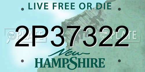 2P37322 New Hampshire License Plate