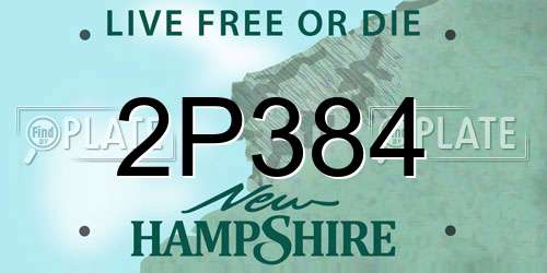 2P384 New Hampshire License Plate