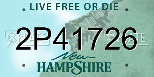 2P41726 New Hampshire License Plate