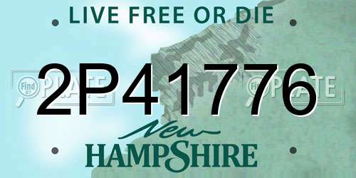 2P41776 New Hampshire License Plate