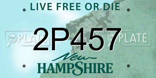 2P457 New Hampshire License Plate