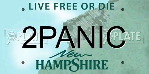 2PANIC New Hampshire License Plate