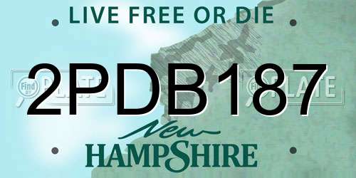 2PDB187 New Hampshire License Plate