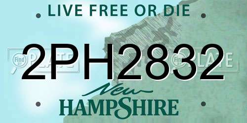2PH2832 New Hampshire License Plate