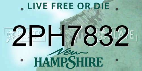 2PH7832 New Hampshire License Plate