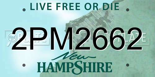 2PM2662 New Hampshire License Plate