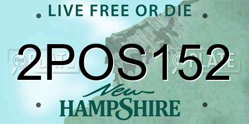 2POS152 New Hampshire License Plate