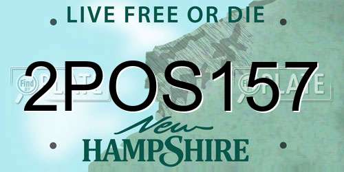 2POS157 New Hampshire License Plate