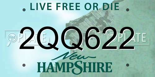 2QQ622 New Hampshire License Plate