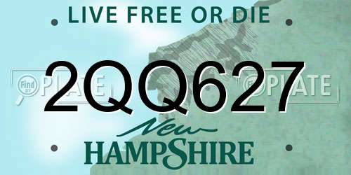 2QQ627 New Hampshire License Plate
