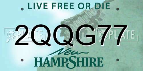 2QQG77 New Hampshire License Plate