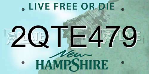 2QTE479 New Hampshire License Plate