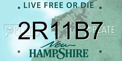 2R11B7 New Hampshire License Plate