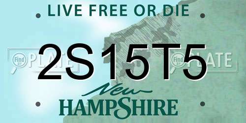 2S15T5 New Hampshire License Plate