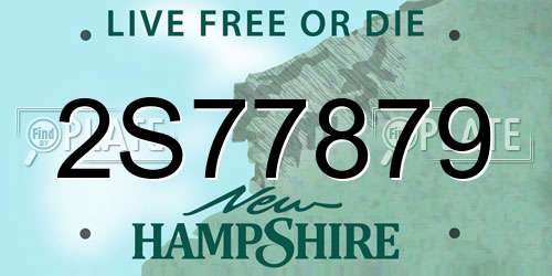 2S77879 New Hampshire License Plate