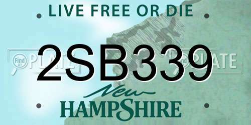 2SB339 New Hampshire License Plate
