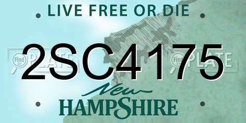 2SC4175 New Hampshire License Plate