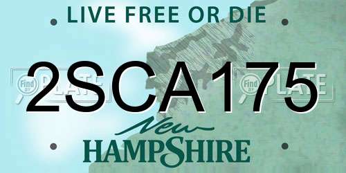 2SCA175 New Hampshire License Plate