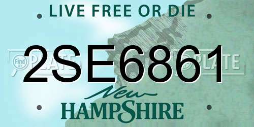 2SE6861 New Hampshire License Plate