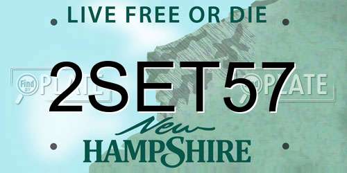 2SET57 New Hampshire License Plate