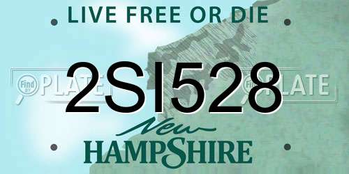 2SI528 New Hampshire License Plate