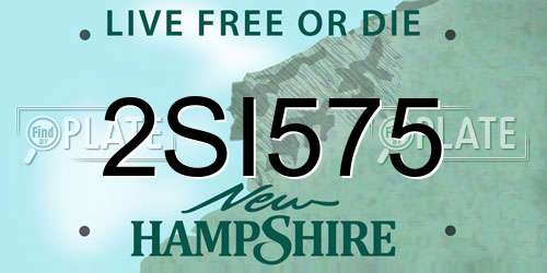 2SI575 New Hampshire License Plate