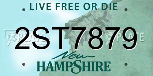 2ST7879 New Hampshire License Plate