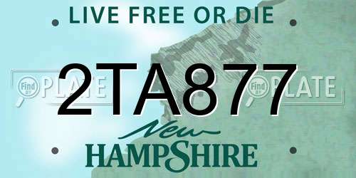 2TA877 New Hampshire License Plate