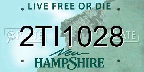 2TI1028 New Hampshire License Plate