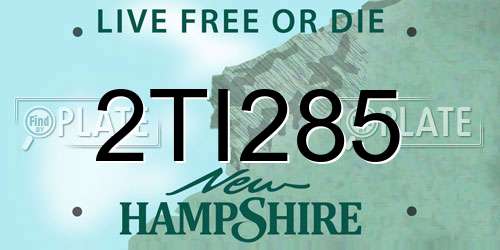 2TI285 New Hampshire License Plate