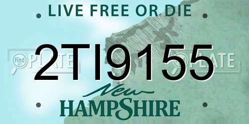 2TI9155 New Hampshire License Plate