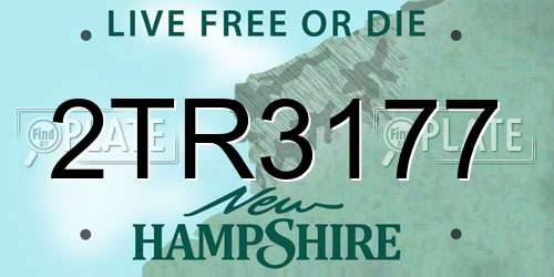 2TR3177 New Hampshire License Plate