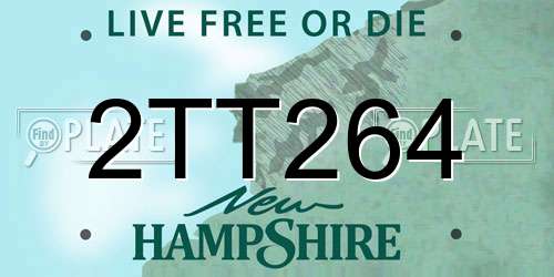 2TT264 New Hampshire License Plate